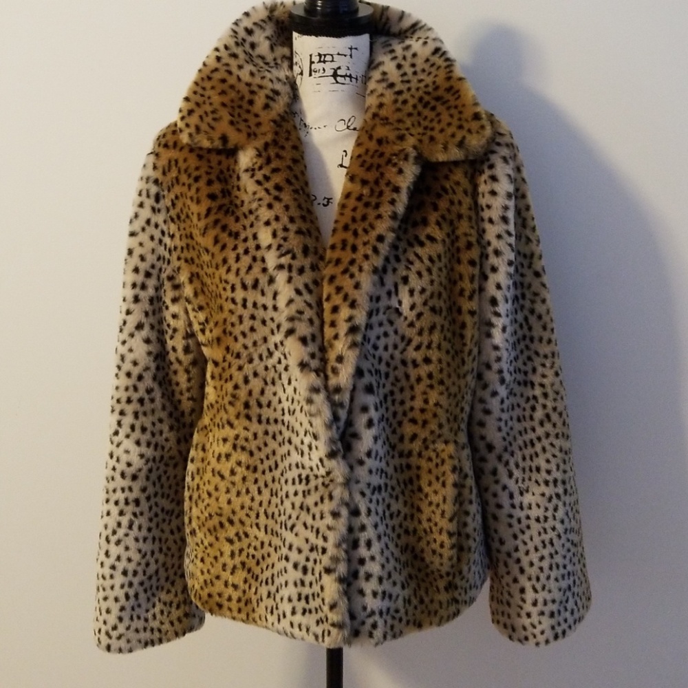 Vintage Faux Fur Leopard Jacket